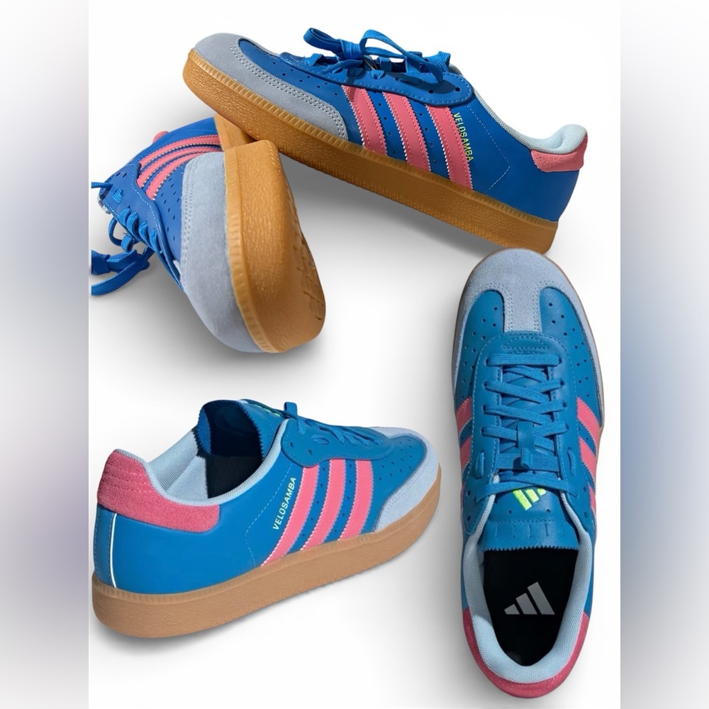 Adidas Velosamba LEA Bright Blue Pulse Magenta Men 9 Women 10 NWT